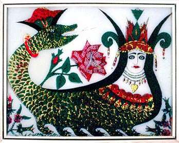 نقاشی از شاه ماران از کردستان